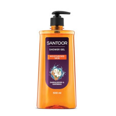 Deals, Discounts & Offers on  - Santoor Sandalwood & Gardenia Shower Gel For Women| Moisturizing Body Wash With Glycerin & Magnolia Extracts For Soft Skin| PH Balanced, Paraben & Silicone-Free| Dermatologically Tested| 500ml