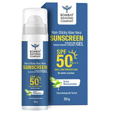 Deals, Discounts & Offers on  - Bombay Shaving Co Non Sticky Aloe Vera Sunscreen Gel SPF 50,for Sun Protection - 50g
