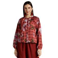 Deals, Discounts & Offers on Women - RIVER by Narendra Kumar Premium Designer Women's Geometric Print Top