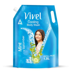 Deals, Discounts & Offers on  - Vivel Exfoliating Body Wash, Mint & Cucumber, Moisturising Shower Gel, 1500ml,
