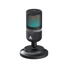 Deals, Discounts & Offers on  - Audio Array Anti Interference Metal Tube RGB USB Microphone for PC, Mac with Mute Button & Monitor Headphone Jack,