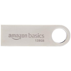Deals, Discounts & Offers on  - Amazon Basics 128 GB Flash Drive | USB 2.0 M Series | Temperature, Shock and Vibration Resistant | Metallic Silver