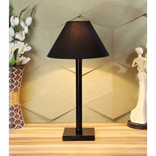 Deals, Discounts & Offers on  - tu casa Ntu-250 Cotton Shade Table Lamp with Metal Base and B-22 Holder (Black, Bulb not Included)