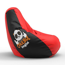 Deals, Discounts & Offers on Furniture - ComfyBean - XXXL - Bean Bag with Beans Filled - Chulbul Panda - Red Black -