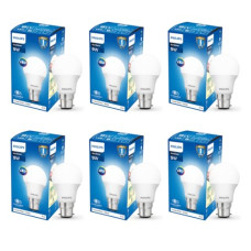 Deals, Discounts & Offers on  - PHILIPS 9W B22 LED White Bulb, Pack of 6