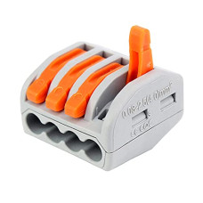 Deals, Discounts & Offers on  - Robocraze Push-in Conductor Terminal Block Wago 4 Pin 222-4144