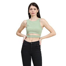 Deals, Discounts & Offers on Women - KERI PERRY Women's Lycra Western Top(Light Green)