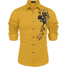 Deals, Discounts & Offers on Men - Zombom Men Cotton Polyester Blend Printde Regular Fit Full Sleeve Casual Shirt