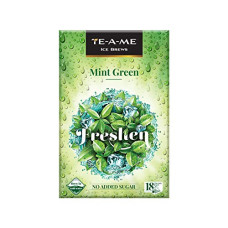 Deals, Discounts & Offers on  - TE-A-ME Mint Green Tea | Iced Green Tea | 18 Premium Pyramid Infusion Ice Tea Bags | Iced Tea