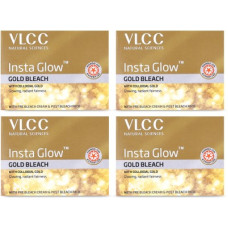 Deals, Discounts & Offers on  - VLCC Insta Glow Gold Bleach For Instant Fairness & Glowing Skin (Pack of 4)(120 g)