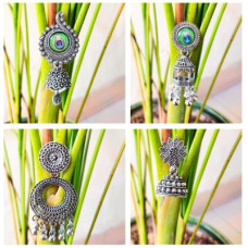 Deals, Discounts & Offers on  - Desi JhumkaLatest 4 Pair Jhumka Combo | Oxidised Earrings | Earrings