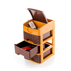Deals, Discounts & Offers on  - Primelife Multipurpose Plastic Drawer System Organizer Rack & Storage Drower (20 * 17 * 29 cm) - Small Size (3 XL - Dark Brown)