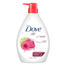Deals, Discounts & Offers on  - Dove Renewing Raspberry Body Wash with Lime Pump Bottle | Go Fresh Nourishing Shower Gel | Gentle & Mild Body Cleanser