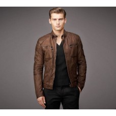 Deals, Discounts & Offers on Men Clothing - Wrab Rider Faux Leather Biker Jacket 