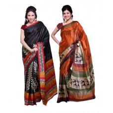 Deals, Discounts & Offers on Women Clothing - Upto 80% offer on Art Silk Printed Saree With Blouse