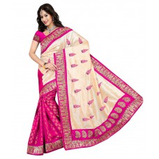 Deals, Discounts & Offers on Women Clothing - Fashion Designer Sarees Pink Chanderi Saree