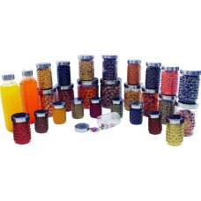 Deals, Discounts & Offers on Home & Kitchen - Flat 63% offer on Plastic Pet Jar Combo Set with Steel Lid, 28-Pieces