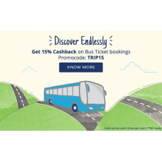 Deals, Discounts & Offers on Recharge - Get ​​15% Cashback on Bus ticket bookings | Maximum Cashback is Rs.500