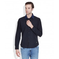 Deals, Discounts & Offers on Men Clothing - United Colors of Benetton Black Regular Fit Casual Shirt