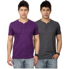 Deals, Discounts & Offers on Men Clothing - Top Notch Solid Men's Henley T-Shirt