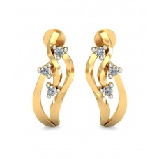 Deals, Discounts & Offers on Earings and Necklace - Demira Jewels Interlace 18kt Gold & Real Diamond Earring 100%Certified
