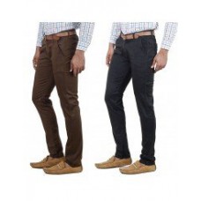 Deals, Discounts & Offers on Men Clothing - Stylox Set Of 2 Chinos