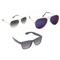 Deals, Discounts & Offers on Health & Personal Care - Aura-Combo of 3 UV Protection Sunglasses for Men