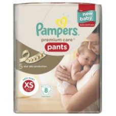 Deals, Discounts & Offers on Baby Care - Pampers Premium Care Pants New Baby Xtra Small - 8 Pc