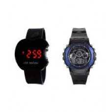 Deals, Discounts & Offers on Baby & Kids - Sams Combo of Black Apple Led Touch Screen and Sports Watch