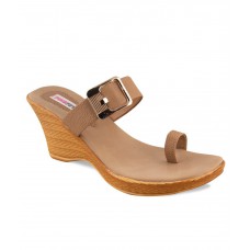 Deals, Discounts & Offers on Foot Wear - Pink Fever Brown Heeled Slip-on