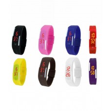 Deals, Discounts & Offers on Baby & Kids - Jkc Multicolour Digital LED Watch - Set Of 8