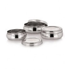 Deals, Discounts & Offers on Home & Kitchen - Neelam Stainless Steel Containers - Set of 3