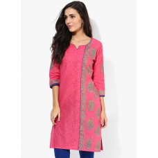 Deals, Discounts & Offers on Women Clothing - Flat 50% off on Riya Pink Printed Kurti