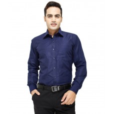 Deals, Discounts & Offers on Men Clothing - Mall4all Navy Solid Party Wear Shirt