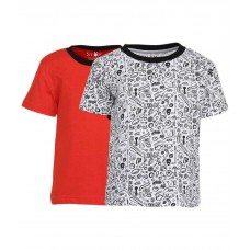 Deals, Discounts & Offers on Baby & Kids - Stop by Shoppers Stop Pack of 2 Red & White Cotton T Shirts
