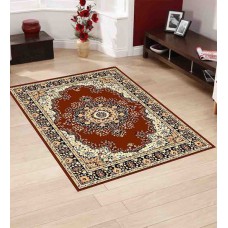 Deals, Discounts & Offers on Home Decor & Festive Needs - Presto Brown Polyester Traditional Carpet