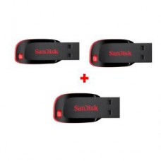 Deals, Discounts & Offers on Computers & Peripherals -  Combo Of 3 Sandisk 8GB Cruzer Blade Pendrive