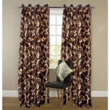 Deals, Discounts & Offers on Home Decor & Festive Needs - Awesome Creative Brown Flower Curtain Single pc