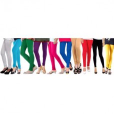 Deals, Discounts & Offers on Women Clothing - Aashish Fabrics Multicolor Cotton Lycra Leggings