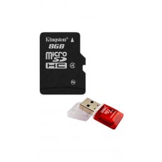 Deals, Discounts & Offers on Mobile Accessories - Kingston MicroSD 8GB Class 4 Memory Card With Micro SD Card Reader