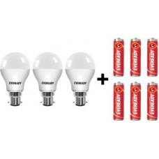 Deals, Discounts & Offers on Home Appliances - Eveready 10 W LED 6500K Cool Day Light - Get 6 AA 1015 Batteries Bulb