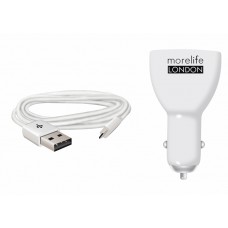 Deals, Discounts & Offers on Car & Bike Accessories - Morelife London Smart Car Charger with USB Cable - 2+1 Amp Output