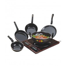 Deals, Discounts & Offers on Home & Kitchen - 5 PCs Hard Coat Induction Cookware