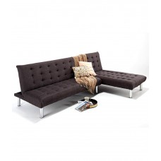 Deals, Discounts & Offers on Furniture - Kyra L-Shaped Sofa cum Bed in Brown