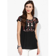 Deals, Discounts & Offers on Women Clothing - Short Sleeves Embroidered Top