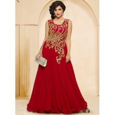 Deals, Discounts & Offers on Women Clothing - Red Embroidered Gown offer