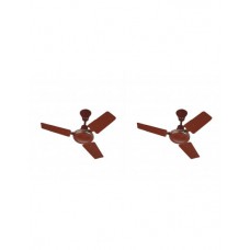 Deals, Discounts & Offers on Electronics - Toofan 600Mm Ceiling Fan 24 Inches Brown Set Of 2 at Very Low Price