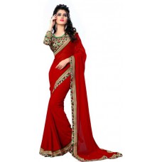 Deals, Discounts & Offers on Women Clothing - Oomph! Printed Bollywood Chiffon Sari