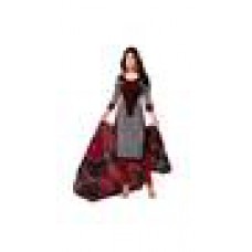 Deals, Discounts & Offers on Women Clothing - Vaamsi Maroon And Black Dress Material