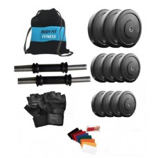 Deals, Discounts & Offers on Auto & Sports - Total Gym 10 Kg Home Gym Weight Plates, Dumbbell Rods And Wrist Band